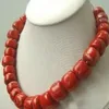 Colar de coral vermelho laranja grande de 11x18mm de 11x18 mm