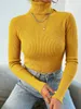 Women's Sweaters Autumn Winter Women Long Sleeve Knit Turtleneck Pulls Sweater Casual Rib Jumper Tops Female Home Pullover Y2K Clothes 221206