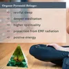 Dekorativa figurer Kristallenergihandbok Orgonit Pyramid Mögel Samla rikedom välstånd Peridot Healing Gem Harts Desktop Office Orgone