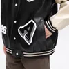 Mens Jackets Winter Men Varsity Leather Jacket Mens Letters Embroidery Patchwork Harajuku Jackets Air Pilot Overcoat Baseball Coats Male 221205