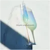 Verres à vin Dream Rainbow Coupe de Champagne Verre à vin Gobelet en cristal Accueil Cuisine Bar Couleurs à boire Mélanger Mode 23Sk F1 Drop Deliver Dhmox