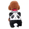 Dog Apparel Coral Veet Four Feet Doggy Clothes Panda Add Villus Pets Apparel Hooded Cap Dog Sweater Autumn And Winter Wear Poodle Lo Dhysi