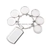 Pendentifs Transfert thermique blanc Mtishape clé pendentif bricolage cadeau créatif métal porte-clés inventaire en gros livraison directe maison jardin Dhy17