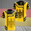 Camisetas masculinas Nome personalizado da Alemanha Men Camiseta masculina emblema nacional alemã Impresso de verão de manga curta casual para homens para homens