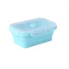 Ensembles de vaisselle en silicone Boîte à lunch pliable Contat de rangement portable Bento Microwavable Camping Camping Outdoor Salade écologique