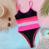 Bras sätter hög midja bikinis 2021 sexiga kvinnor baddräkt badkläder kvinnliga lapptäcke thong brasilianska bikini set baddräkt kvinnor t221206