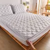 Mattress Pad Bedding Сплошная цветная стеганая крышка сгущать одиночную королевский король мягкий плюшевый листовый чехол Topper 221207