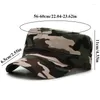 Boinas de alta calidad Casual Camo Flat Top Hat Gorras militares ajustables Hombres Mujeres Cadet Army Cap Vintage Hats Bone Man