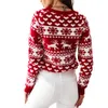 Women s Sweaters Winter Christmas Pullover Tops Casual Long Sleeve Print Knitted Sweater Clothes 221206