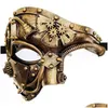 Party Masks Punk Style Venetian Mask Helmet Mechanical Men Steampunk Phantom of the Opera Halloween Cosplay Party Costume Face Masks Dhufl