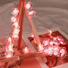 Strings LED Fairy Cherry Flower String Light Romantic Garland Lamp Battery Operated For Holiday Wedding Couple Dating Decoration