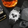 Wristwatches 2022 Fashion Three Eyes Decoration Men Quartz Watches Casual Leather Men's Wristwatch Relogio Masculino Montre