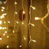 Strings Led Window Gordijn IJsprook Fairy Lights Wedding Party Kerstdecor Frosted douche Lange gordijnen voor slaapkamer