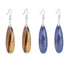 ダングルシャンデリアcsja dangle dangle long earrings for women天然石mtifaceted pendant tiger eye yey crystal lava幾何学ドロDhx4s