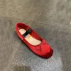 Miu chaussures de ballet pour femmes chaussures bateau marque de créateur noeud fond plat Mary Jane confortable rétro bande élastique noir et blanc rose gris rouge marron décontracté extérieur 35-40tn