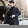 Męskie mieszanki wełny męskie cienki solidny męski płaszcz wełniany płaszcz Męski Środkowy Windbreaker Bawełna ciepła kurtka M3XL Grey Top Cloth 221206