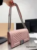 Klassieke Vrouwen Groothandel Ontwerper Klassieke Mini Mode Tassen Gewatteerde Kettingflap Diamant Kalfsleer Kaviaar Lederen Schoudertas Crossbody Tas Luxe Handtassen