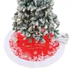 Christmas Decorations LUCIDDREAM 122cm Red Tree Skirt Snowflake Letter Plush Floor Blanket Articles El Mall Decoration