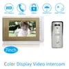 Video Door Phones 7 Inch Smart Doorbell Ring Building Wired Phone Unlock Intercom System One To Waterproof Camera Bell