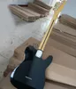 Guitare électrique noire à 6 cordes pour gaucher, avec Pickguard en perle blanche, manche en érable personnalisable