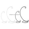 Candle Holders Candlestick Holder H33Cm Spiral Bottom Ornament Display Stand Iron Hanging Rack Plant Christmas Home H23Cm Eea939 189 Dhmjt