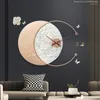 Wall Clocks 20 Inches Art Embossed Clock Light Luxury Resin Round Modern Design Creative Mute Hanging Watch Home Decor Zegar