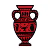ブローチギリシャのアンフォラエナメルピン陶器インスピレーションアートブローチバッジデコレーションジュエリー
