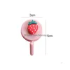 Ganci Rails 1Pc Simpatico gancio da parete portachiavi porta appesa gancio autoadesivo in plastica cartone animato a forma di frutta per la decorazione della camera dei bambini Invento Dhdrt