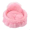 Camas de gato móveis de cachorro cama sofá de renda rosa Casa de filhote de cachorro Pet Teddy Camas de gato Ninho de canis 682 K2 Drop Delivery Home Garden Supplies Dhr24