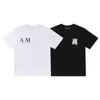 2022 Designer-T-Shirt Herren Plus Tees Polos Essentials T-Shirts Rundhals-T-Shirt aus Baumwolle mit Druck und Stickerei 100 % Nachbildung europäischer T-Shirts für Damen in Schwarz