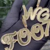Anpassade inledande bokstäver namn hänge halsband guld silver färger kvinnor smycken hip hop härlig diy gåva