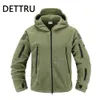 Vestes pour hommes Veste polaire tactique Uniforme militaire Soft Shell Veste à capuche décontractée Hommes Thermique Armée Vêtements 221206