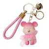 Mignon ours Key Chain Multi Color Bow Bell Resin Keychain Tavels Fashion Doll Sac Sac de vacances Pendre