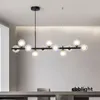 Modern Noordse ontwerp LED -verlichting Kroonluchter voor keuken Dineren Woonkamer Slaapkamer plafond hanglamp glasbal G9 hangende verlichtingsarmaturen kroonluchters lrg002