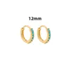 Hoop Huggie Minimalist Geometric Square Crystal Small Hoop Earrings For Women Fashion Gold Color Metal Earring Ear Buckle Jewelry Dhma0