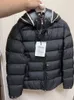 Mens Down Parka Winter Letter Cappotto antivento con cappuccio Designer Casual Loose Black White Duck Puffer Jacket ZN152 221207