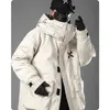 メンズダウンパーカスSユニセックス男性魚の口フード付き冬のコートパディングパフジャケットヘビー級メンズ服バーシティハラジュクハイプホップハイストリート