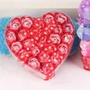 24pcs sabun çiçekleri sevgililer günü hediye kalp şekilli kutu yapay sabun gül çiçek düğün ev dekorasyon etkinliği promosyon hediyeleri