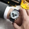Wristwatches 2022 Fashion Three Eyes Decoration Men Quartz Watches Casual Leather Men's Wristwatch Relogio Masculino Montre