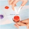 Andere Backware 2pcs/Set Backpaketblüte Schere Nagelsicherheit Rose Dekor Lifter Fondant Kuchen Dekorationskabinencreme Transfer Backtei t DHMB6