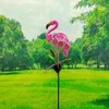 금속 LED LUMINOUS FLAMINGO SOLAR LIGHT GAND YARD 예술 야외 잔디밭 스테이크 램프