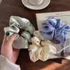 Elegant Silk Elastics Hair Band Solid Color Scrunchies For Women Girl Ponytail Holder Hair Rope Hairband Hair Accessoires