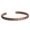 Braccialetti di fascino Bracciale di rame puro in rame rustico rustico ossidato a vecchia cuffia punk Bangle di gioielli fatti a mano unisex uomini fatti a mano W9560067