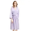 M￤ns s￶mnkl￤der Kvinnor Mens L￤tt l￥nga kl￤der med 3/4 ￤rmar Waffle Knit Belted Bathrobe