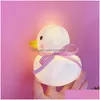 Party Favor Duck Decorative Lamp Baby Night Light Led Lights Room Cute Animal Lighting Bedroom Decor Kids Decoration Luminaria Gift Dhmbe