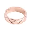Silver Love Ring Men and Women Joyer￭a de oro rosa para amantes Anillos Rings Anniversary de acero de titanio Diamante chapado de oro de 18 quilates