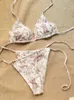 Conjuntos de sujetadores Coobbu Triángulo Bikinis Imprimir Bikini Set 2022 Traje de baño Sexy Traje de baño Mujeres Verano Ropa de playa Trajes de baño Mujer Biquini T221206
