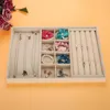 Jewelry Pouches Portable Velvet Display Tray Pendant Earrings Studs Necklace Storage Showcase Jewellery Plate Uncovered Holder Organizer