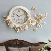 Wall Clocks Creative European Luxury Radio Clock Home Decoration Living Room Light Fashion Mute Quartz