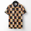 Nya herrstylist Polo Shirts High Street Short Sleeve Luxurys Designer Polos Men mode Plaid Cotton T-shirt Casual Size M-3XL #8888